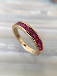 Pink Moissanite Eternity <b>Ring</b> Square Cut Band Gold Color Jewelry for Women <b>silver</b> <b>ring</b> foe women fashion <b>ring</b> <b>925</b> <b>silver</b> <b>ring</b> - Product Image 2