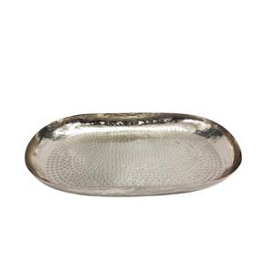 Bandeja ovalada, bandeja para servir chapada en latón martillado, plato y plato de estilo clásico de Color dorado para suministros para el hogar y hoteles - Product Image 4