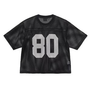 T-shirt personnalisé vintage décontracté unisexe à manches courtes col rond style streetwear en coton imprimé, maillot de baseball et de football - Product Image 5