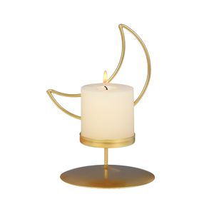 Triple porte-bougie classique en aluminium en forme d'arbre avec base en bois et finition dorée pour l'éclairage intérieur, idéal pour offrir en cadeau - Product Image 6