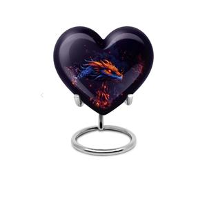 Urne funéraire décorative en forme de cœur pour cendres humaines, petite urne en forme de cœur avec support, très vendue et magnifique. - Product Image 3