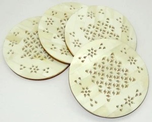 Lot de sous-verres de Noël de luxe en gros, design classique incrusté d'os, excellente qualité, OEM ODM personnalisé, super promotion - Product Image 6
