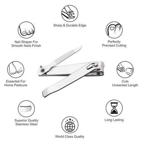 Coupe-ongles en acier inoxydable à lame courbée avec une large ouverture de mâchoire pour manucure et pédicure professionnelles, outil de soin personnel et de toilettage - Product Image 5