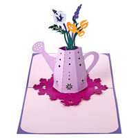Cartes-cadeaux uniques, personnalisées et design, avec fleurs de luxe, pour joyeux anniversaire du Vietnam, papier HMG Popup