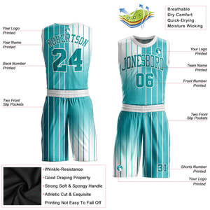 Ensemble d'uniformes de basketball personnalisés avec impression intégrale, maillot sans manches et short, pour personnaliser votre nom, le nom de votre équipe et votre numéro - Product Image 2
