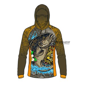 Camisa Larga de Pesca Personalizada, Impermeable, Anti-UV 50+, de Secado Rápido, Spandex/Poliéster, Fabricación al por Mayor con Marca Privada - Product Image 1