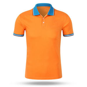 Men's White Cotton Golf Shirts for Shirt Short Sleeve <b>Orange</b> Collar Casual Solid Color Breathable Knitted Fabric Regular Fit - Product Image 5
