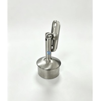 Connecteur coudé en acier inoxydable 304 (33,4 mm) pour rampes et systèmes d'escaliers modernes en verre