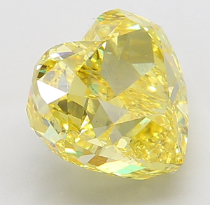 Pierre précieuse de laboratoire certifiée IGI, taille cœur, jaune fantaisie vif, SI1, 7,50-7,90 carats, pour la fabrication de bijoux fins de qualité supérieure - Product Image 3