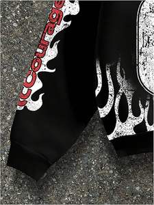 Superior International <b>Men's</b> Y2k Number Graphic Zip Up Hoodie Sweatshirt <b>Gothic</b> Long Sleeve Hooded Casual <b>Jacket</b> Streetwear - Product Image 5