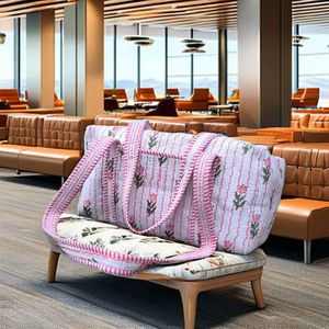 กระเป๋าเดินทางแบบดัฟเฟิลทำมือ เป็นมิตรกับสิ่งแวดล้อม น้ำหนักเบา ความจุขนาดใหญ่ ดีไซน์ทันสมัย ปิดด้วยซิป - Product Image 1