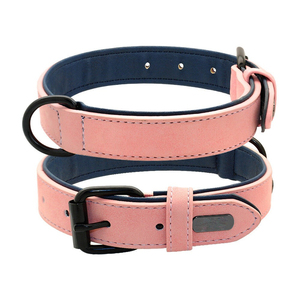 Eco-Friendly <b>Dog</b> Collar Custom Made Unique Color Leather Material Square Pin Buckle <b>Dogs</b> Leather Collar At Competitive Rates - Product Image 3