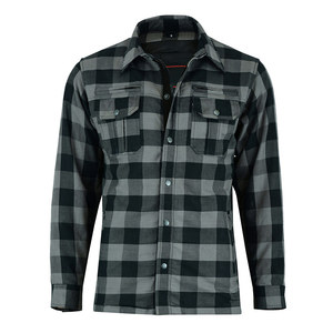 Men's Hooded Plaid Fleece <b>Jacket</b> <b>Sherpa</b> <b>Lined</b> Full Zip Winter Casual Anti-Pilling Garment Dyed Polyester/Cotton Front 220g ODM - Product Image 3