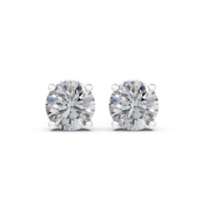 Boucles d'oreilles en argent 925 avec diamant de laboratoire certifié IGI, RJC ODM OEM, bijoux fins éthiques, plaqué rhodium, cadeau d'anniversaire de mariage EA501598 - Product Image 1