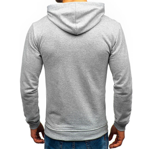 เสื้อฮู้ดดี้ผ้าฝ้ายเฟรนช์เทอร์รี่คุณภาพสูงไร้สาย 100% สำหรับผู้ชาย แบบซิป ปิดหน้า  สำหรับฤดูหนาว สีพื้น พร้อมคุณสมบัติรักษ์โลก - Product Image 4