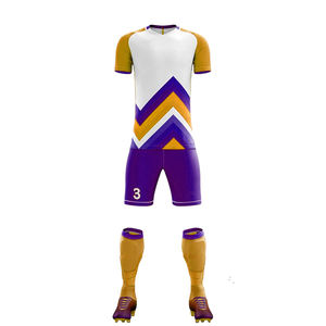 Custom Design Adults <b>Kids</b> Sublimation Soccer Wear Football Jerseys Short Set Soft Breathable Quick Dry Fit Jersey Football Gear - Product Image 3