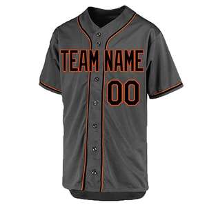 Maillot de baseball personnalisé pour homme, col en V, en maille sublimée, avec boutons, pour softball, conception sur mesure, vente en gros - Product Image 6