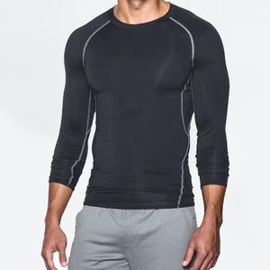 Camiseta de Compresión para Hombre, Protección UV UPF50+, Secado Rápido, Manga Larga, Spandex/Poliéster, Ropa Deportiva para Entrenamiento - Product Image 2