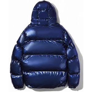 OEM Winter <b>Puffer</b> <b>Jacket</b> for <b>Men</b> High Quality Reflective Fabric Custom Print Pattern <b>Hooded</b> Collar Windproof Warm Outdoor Hiking - Product Image 3