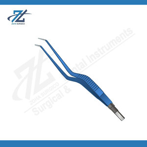 Pinzas de Bayoneta Bipolares Anguladas de Alta Precisión con Punta Fina de 0.7mm y Mango Aislado, Instrumento Quirúrgico Reutilizable para Neurocirugía - Product Image 4