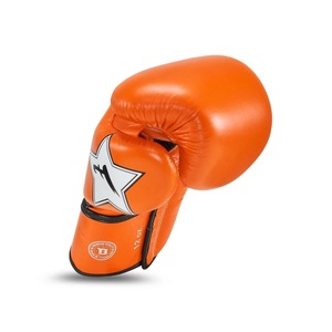 ถุงมือชกมวย Fairtex สีส้มแบบกำหนดเองได้ พร้อมสายรัดข้อมือแบบ Hook Loop ทำจากหนังวัวแท้ สำหรับกีฬาซานด้าและศิลปะการต่อสู้กลางแจ้ง - Product Image 5