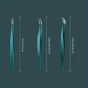 Subhan International – Ensemble de pinces à sourcils en acier inoxydable, outils de maquillage, pour l'épilation des cils, longue durée, anti-rouille, Grafti 13,5 cm - Product Image 1