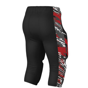 Ensemble de maillots de football américain personnalisés, rouge et noir, sublimés, respirants, ajustés, pour hommes adultes, numéros d'équipe 42 - Product Image 6