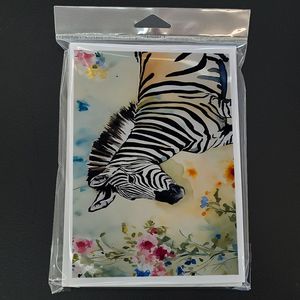 Whimsical Zebra-Themed A7 Tamaño 5x7 Tarjetas de notas en blanco Paquete de 8 con sobres para saludos - Product Image 3