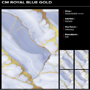Carreaux de sol en porcelaine Goldan brillants de qualité supérieure 600x1200mm Antidérapants Résistants aux acides Fabriqués au Gujarat en Inde par CLAYTON CERAMIC - Product Image 1