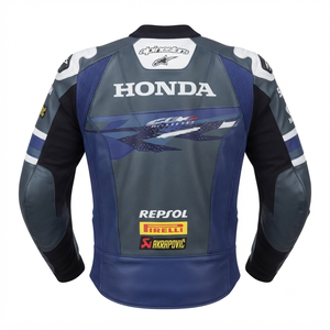 Men’s Zonda Cowhide Leather <b>Racing</b> <b>Jacket</b>/Chaqueta MotoCP Style CE Level 2 Armor Motorcycle Track Riding Protective Gear CE - Product Image 2