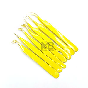 Pinzas para Extensiones de Pestañas de Volumen, Pinzas de Acero Inoxidable con Punta Puntiaguda en Color Personalizado para Extensiones de Pestañas - Product Image 1