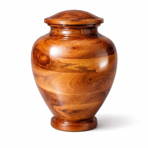 Handcrafted Fractal Burning Wooden Cremation Urn For Human Ashes Adult Lichtenberg Figure Rosewood <b>Memorial</b> <b>Box</b> With Resin Inlay - Product Image 3