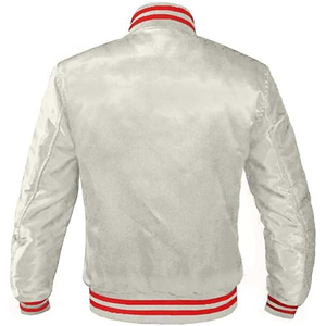 Chaqueta Universitaria de Béisbol Impermeable con Capucha Unisex, Nueva Colección Invierno 2025, Estilo Bomber Letterman de Satén, Tela de Lona, Venta al Por Mayor - Product Image 2