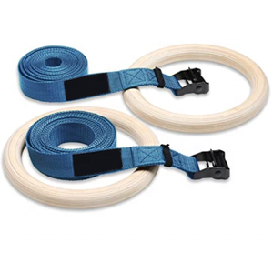 Logotipo personalizado Garaje Ajuste Anillos de gimnasio de madera Anillos de gimnasia Gimnasio Bolsas de lona y accesorios - Product Image 2