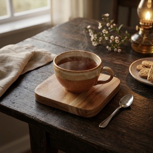 Trending Design Natural solid Wooden Coasters Best Design Tea Cups coaster Manufacturer and Supplier From India - Product Image 4