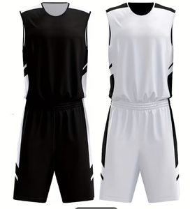 Blank Double Sided Mesh Basketball Jersey Reversible Basketball Jersey Sports Basketball Uniform Set - Product Image 1