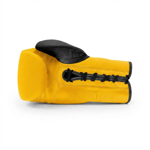Gants de boxe jaunes personnalisés avec logo, en PU, à lacets, réglables, de haute qualité, pour l'entraînement, 10-16 oz, avec bandage pour les mains, unisexe, Xypex Corporation - Product Image 4