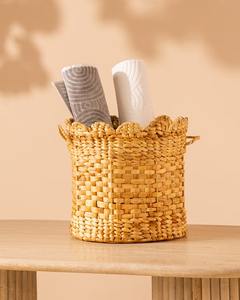 ตะกร้าเก็บของแบบสานขอบหยัก ตะกร้าเก็บของทำมือ ขายส่ง เป็นมิตรกับสิ่งแวดล้อม ผลิตในเวียดนาม - Product Image 6