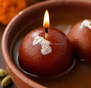 Bougie artisanale Gulab Jamun, bougie décorative en forme de bonbon indien, cadeau de retour pour mariage ou Diwali - Product Image 1