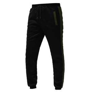 Men's Color Blocking Hoodie Sweatshirt <b>Set</b> Casual Autumn Wear Black Green French Terry <b>Knitted</b> Joggers - Product Image 3