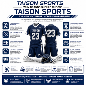 Uniforme de lacrosse en polyester interlock sublimé de qualité supérieure 180 GSM, bleu royal avec panneau blanc, logo personnalisé - Product Image 5