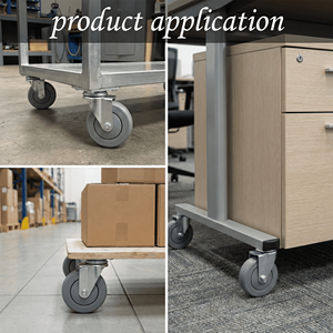 ล้อเลื่อนหมุนได้ขนาด 3 นิ้ว พร้อมลูกปืนความแม่นยำสูง ล้อ PP เงียบ พร้อมแผ่นยึดด้านบน สำหรับรถเข็น เฟอร์นิเจอร์ และอุปกรณ์ต่างๆ - Product Image 3