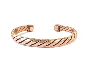 Vintage <b>Copper</b> Brass Cuff <b>Bracelet</b> Wholesale Boho Solid Brass Gold Plated Magnet Stone Wedding Unisex - Product Image 1