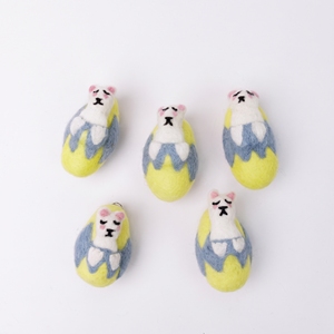 Ensemble cadeau de décorations suspendues de printemps faites à la main en feutre et fil, agneau de Pâques dans un panier d'œufs, pour enfants, vente chaude, pour l'intérieur - Product Image 4