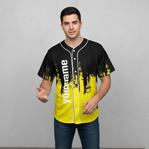 Nouveau style de maillot de baseball pour hommes avec design de sublimation personnalisable du nom de l'équipe, respirant, grande taille, manches courtes - Product Image 3