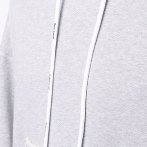 Oversized Gray Hooded Sweatshirt With Green Trim Distressed Hem And Pocket Unisex French Terry <b>Pullover</b> Autumn Style - Product Image 6