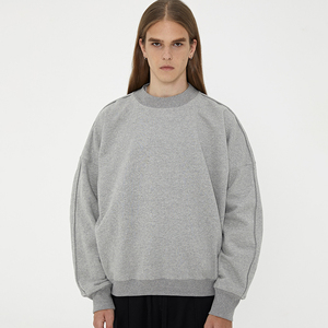 Sweat-shirt oversize à col rond pour femme, couleur unie, manches longues, coupe ample, streetwear pour l'automne et l'hiver - Product Image 5