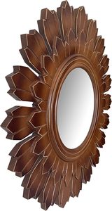 Vintage Sunburst <b>Round</b> <b>Wall</b> <b>Mirror</b> Decorative Wooden Frame Accent <b>Mirror</b> for Living Room Bedroom Entryway - Product Image 4