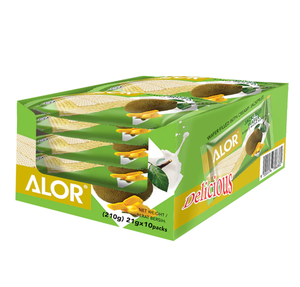 ALOR HALAL Sweet Creamy Jack Fruit Sugar Wafer <b>Biscuits</b> Individually Packed Crispy Freeze-Dried Fruit Sachet Low-Carb Low-Salt - Product Image 3