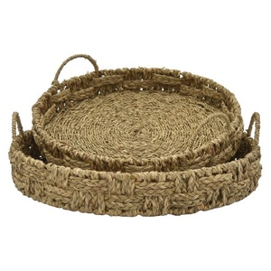 Minimal Design Eco-friendly Versatile Handwoven Seagrass <b>Serving</b> <b>Tray</b> From Vietnam - Product Image 5